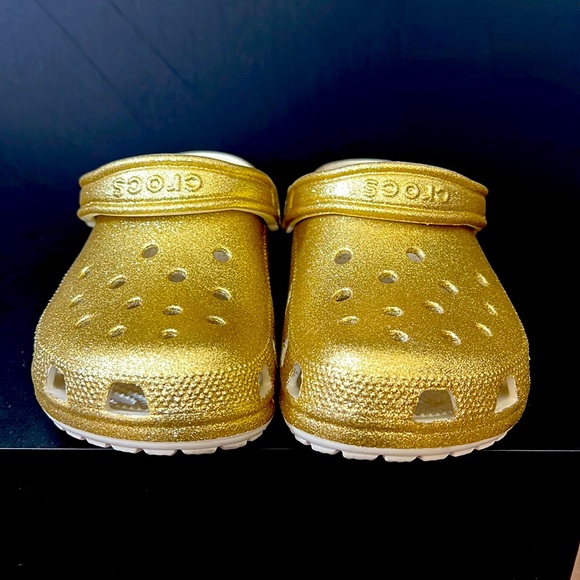CROCS Shoes Crocs Light Gold Glitter Poshmark